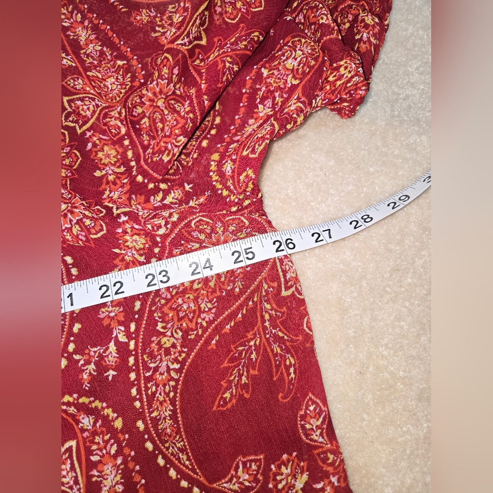St. John's Bay Women's 1X Boho Paisley Top - Picture 7 of 10